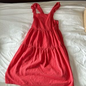 Boden cotton dress red ages 7-8